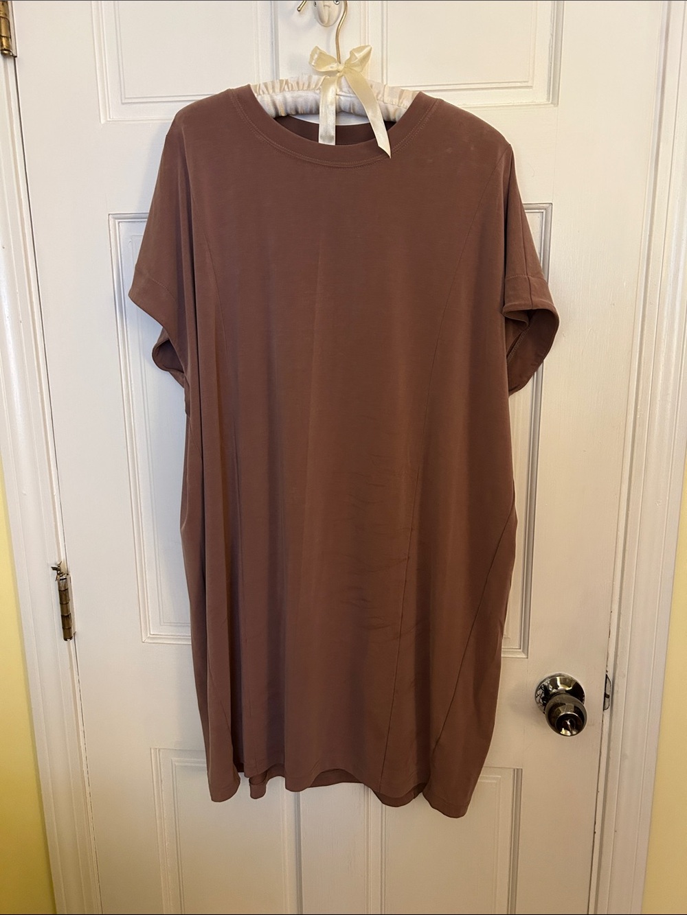 Madewell Oversized T-Shirt Dress in Dusty Mauve
